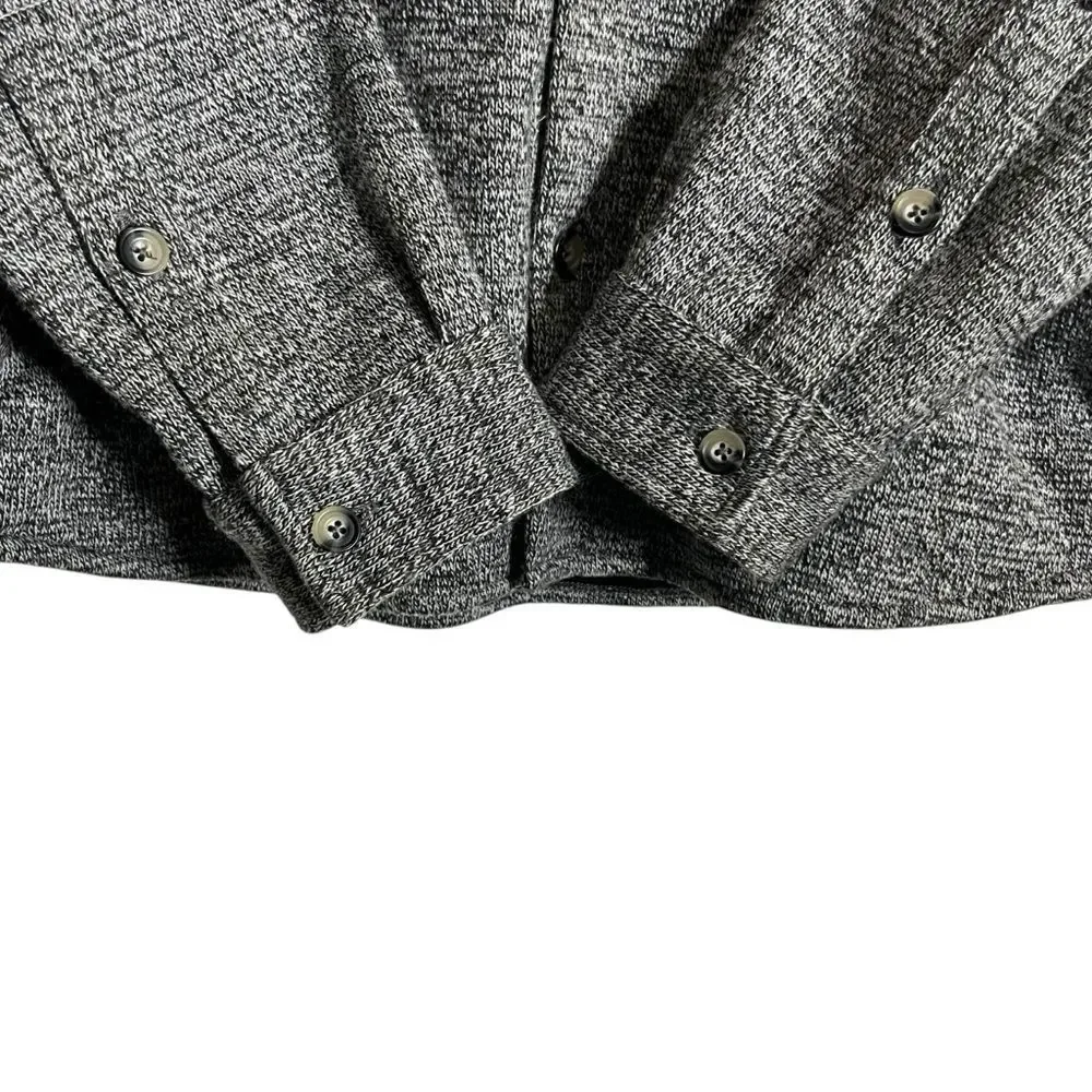 Marine Layer Shacket Men’s Large Gray Fleece Lined Button Front Casual Layering